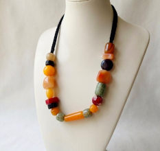 Handcrafted Jewelry Multicolored Beaded Necklace